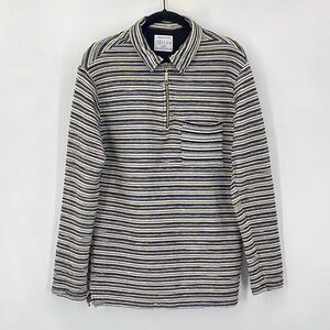 URBAN OUTFITTERS Mens Long Sleeve 1/4 Zip Striped Size Small